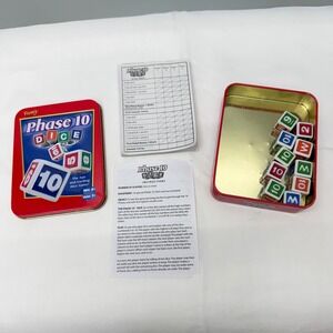 Fundex Phase 10 Dice Game Tin Complete With Dice Instructions